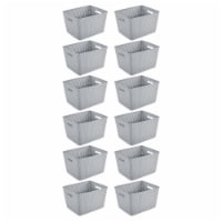 Sterilite 14 Lx8 H Woven Rectangular Tall Basket for Home Organization (12 Pack)