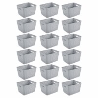 Sterilite 14 Lx8 H Woven Rectangular Tall Basket for Home Organization (18 Pack)
