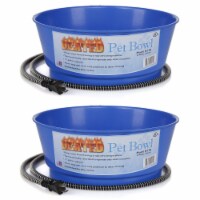 Farm Innovators 60 Watt 1.5 Gallon Electric Heated Pet Water Bowl, Blue (2 Pack)