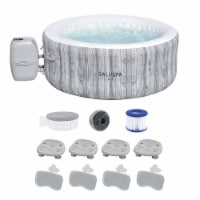 Bestway SaluSpa Fiji Hot Tub w/Set of 4 Spa Seat & 4 Pack Headrest Pillows, Gray Perspective: Main