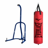 Everlast Single Station 100 Pound Punching Bag Stand and Kickboxing Bag Red 2 Piece Dillons Food Stores