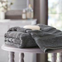 Hotel Premier Collection 30 W x 58 L 100% Cotton Luxury Bath Towel, Grey