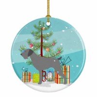 German Wirehaired Pointer Merry Christmas Tree Ceramic Ornament,