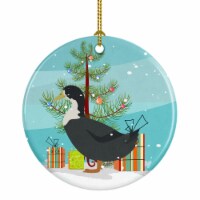Blue Swedish Duck Christmas Ceramic Ornament,