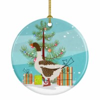 Caroline'sPomeranian Rogener Goose Christmas Ceramic Ornament