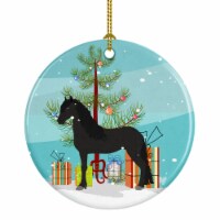 Friesian Horse Christmas Ceramic Ornament,