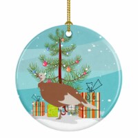 Caroline'sJersey Buff Turkey Hen Christmas Ceramic Ornament