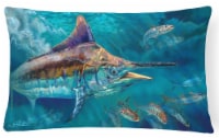 Carolines Treasures  JMA2005PW1216 Liquid Metal Black Marlin Canvas Fabric Decor