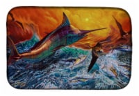Carolines Treasures JMA2012DDM Reflective Chaos Blue Marlin Dish Drying Mat