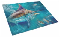 Carolines Treasures  JMA2005LCB Liquid Metal Black Marlin Glass Cutting Board La