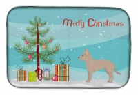 Carolines Treasures  CK3842DDM Tan Jackhuahua Christmas Tree Dish Drying Mat