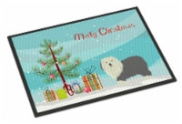 Carolines Treasures CK3552JMAT Old English Sheepdog Christmas Tree Doormat 24x3