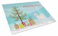 Carolines Treasures  CK3450LCB Danish Spitz Christmas Tree Glass Cutting Board L