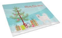 Carolines Treasures CK3461LCB Italian Spitz Christmas Tree Glass Cutting Board