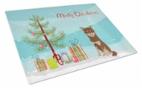 Carolines Treasures CK3496LCB Chihuahua Christmas Tree Glass Cutting Board Larg