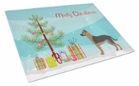 Shepherd Pit Mix #1 Christmas Tree Glass Cutting Board Large