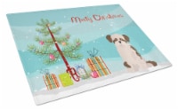 Carolines Treasures CK3890LCB Shi Chi #3 Christmas Tree Glass Cutting Board Lar
