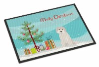 Carolines Treasures  CK3501MAT Maltese #2 Christmas Tree Indoor or Outdoor Mat 1
