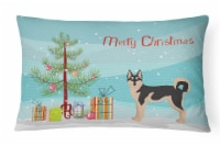 Gerberian Shepsky #2 Christmas Tree Canvas Fabric Decorative Pillow