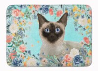 Carolines Treasures  CK3398RUG Siamese Spring Flowers Machine Washable Memory Fo