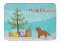 Small Greek Domestic Dog Kokoni Christmas Tree Machine Washable Memory Foam Mat