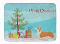 Pembroke Corgi Christmas Tree Machine Washable Memory Foam Mat