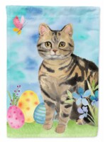 Carolines Treasures CK3133GF American Shorthair Brown Tabby Easter Eggs Garden