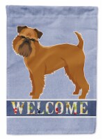 Carolines Treasures CK3603GF Brussels Griffon Welcome Garden Flag
