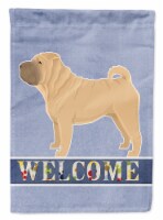 Carolines Treasures CK3621GF Shar Pei Welcome Garden Flag