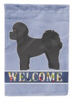 Carolines Treasures CK3758GF Black Mal-Shi Welcome Flag Garden Size
