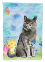 Carolines Treasures CK3138CHF British Shorthair Easter Eggs House Flag