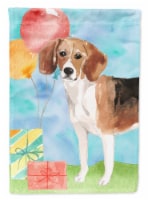 Carolines Treasures CK3238CHF Happy Birthday Beagle Flag Canvas House Size