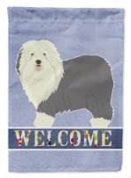 Carolines Treasures CK3611CHF Old English Sheepdog Welcome House Flag