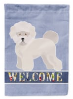 Carolines Treasures  CK3637CHF Bichon Fris� Welcome Flag Canvas House Size