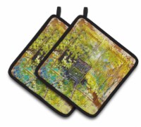 Carolines Treasures MW1326PTHD Streetcar End of the Line Pair of Pot Holders