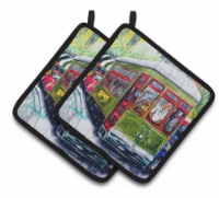 Carolines Treasures  MW1338PTHD Streetcar Mid Summer Pair of Pot Holders