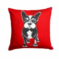 Carolines Treasures  MW1314PW1414 Boston Terrier Runt Fabric Decorative Pillow