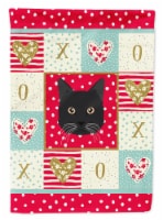 Carolines Treasures  CK5099GF Chantilly Tiffany Cat Love Flag Garden Size, Red