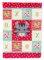 Carolines Treasures  CK5080CHF American Curl Cat Love Flag Canvas House Size, Re