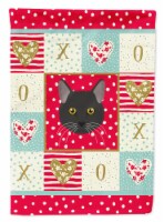 Carolines Treasures CK5091CHF Bombay Cat Love House Flag, Red