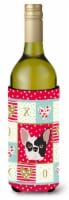 Carolines Treasures  CK5200LITERK French Bulldog Love Wine Bottle Hugger, Red