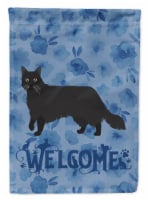 Carolines Treasures  CK4847GF Black Chantilly Tiffany Cat Welcome Flag Garden Si