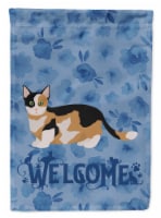 Carolines Treasures CK4922CHF Munchkin Cat Welcome House Flag, Blue