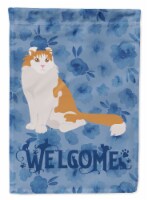 Carolines Treasures  CK5007CHF American Curl Cat Welcome Flag Canvas House Size
