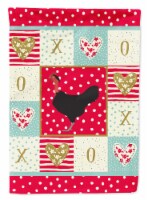 Carolines Treasures CK5266GF Naked Neck Chicken Love Flag Garden Size, Red
