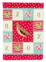 Carolines Treasures CK5382GF Golden Phoenix Quail Love Flag Garden Size, Red