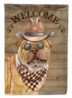 Carolines Treasures CK6358CHF Shar Pei Country Dog House Flag