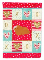 Carolines Treasures CK5431GF Peruvian Guinea Pig Love Garden Flag, Red