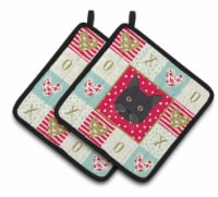 Carolines Treasures  CK5099PTHD Chantilly Tiffany Cat Love Pair of Pot Holders,