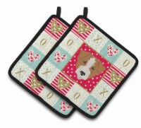 Carolines Treasures CK5213PTHD Kromfohrlander Love Pair of Pot Holders, Red